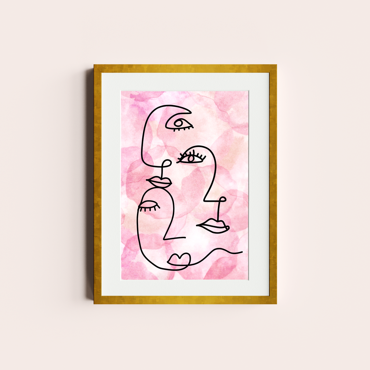 Caras rosadas lineales II