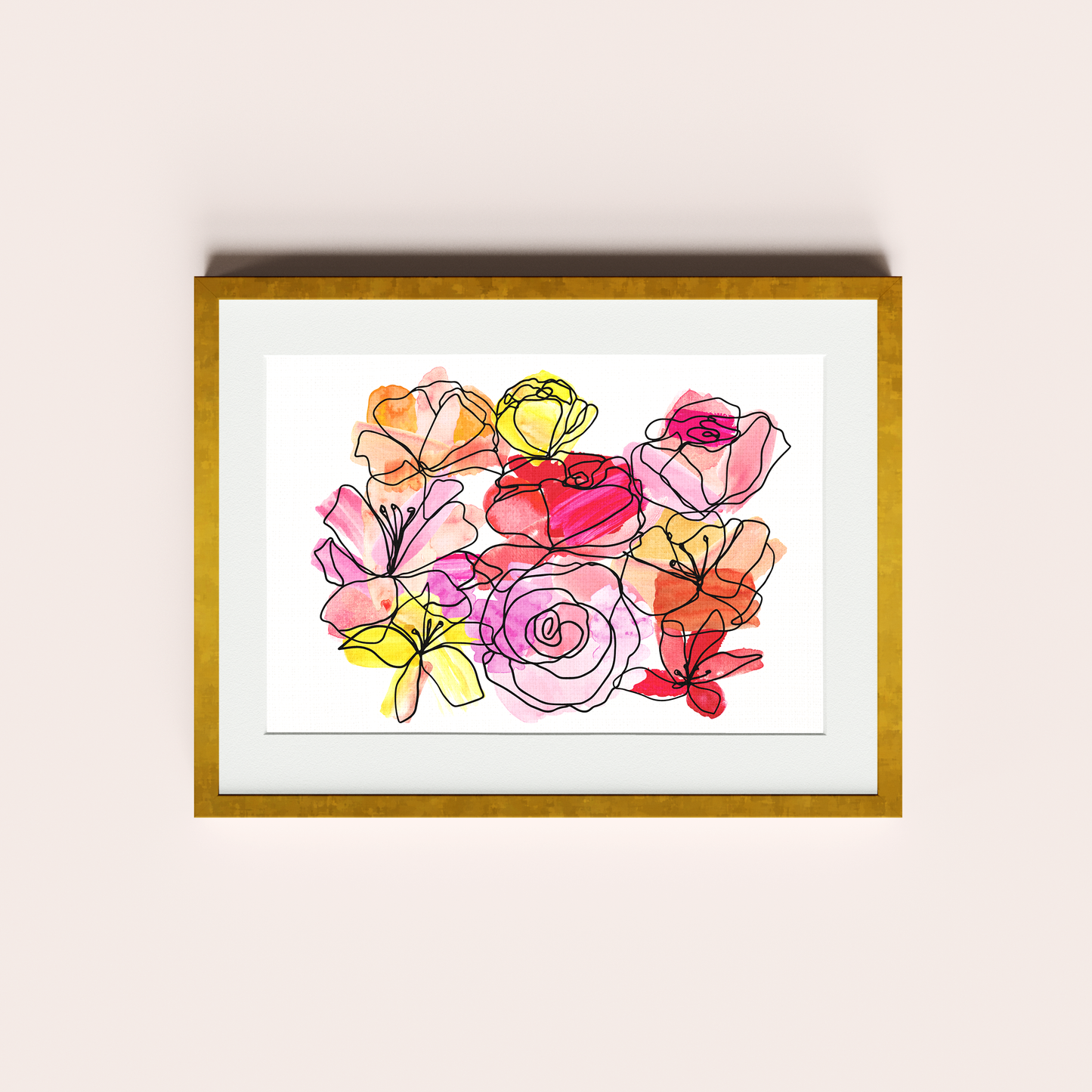 Flores de acuarela IV