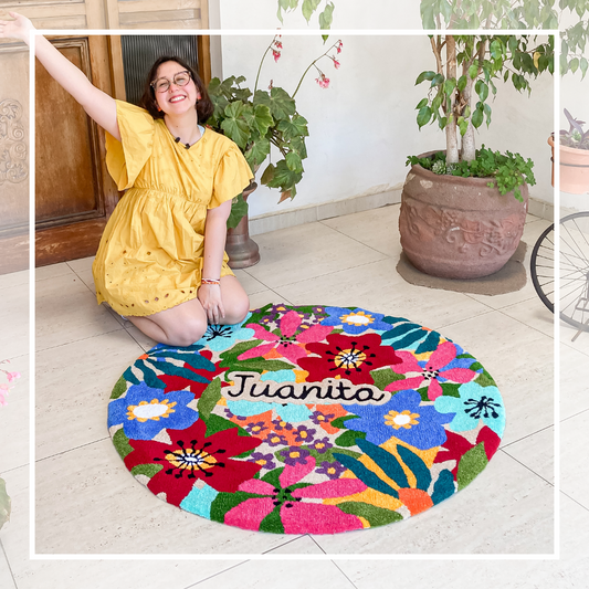 Alfombra floreada Juanita