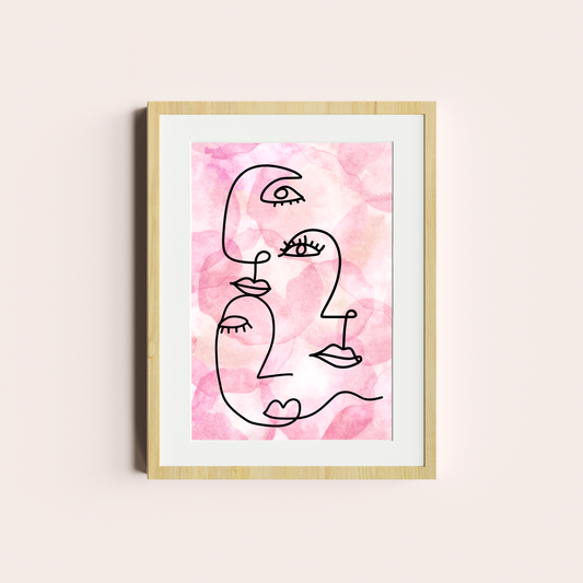 Caras rosadas lineales II