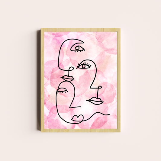 Caras rosadas lineales II