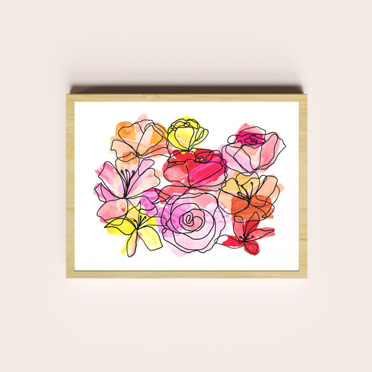 Flores de acuarela IV