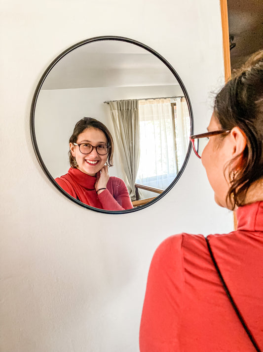 Espejo circular negro 50 cm