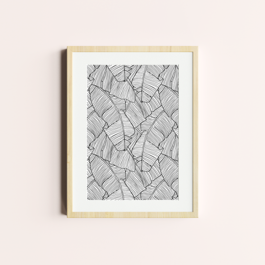 Hojas en blanco y negro